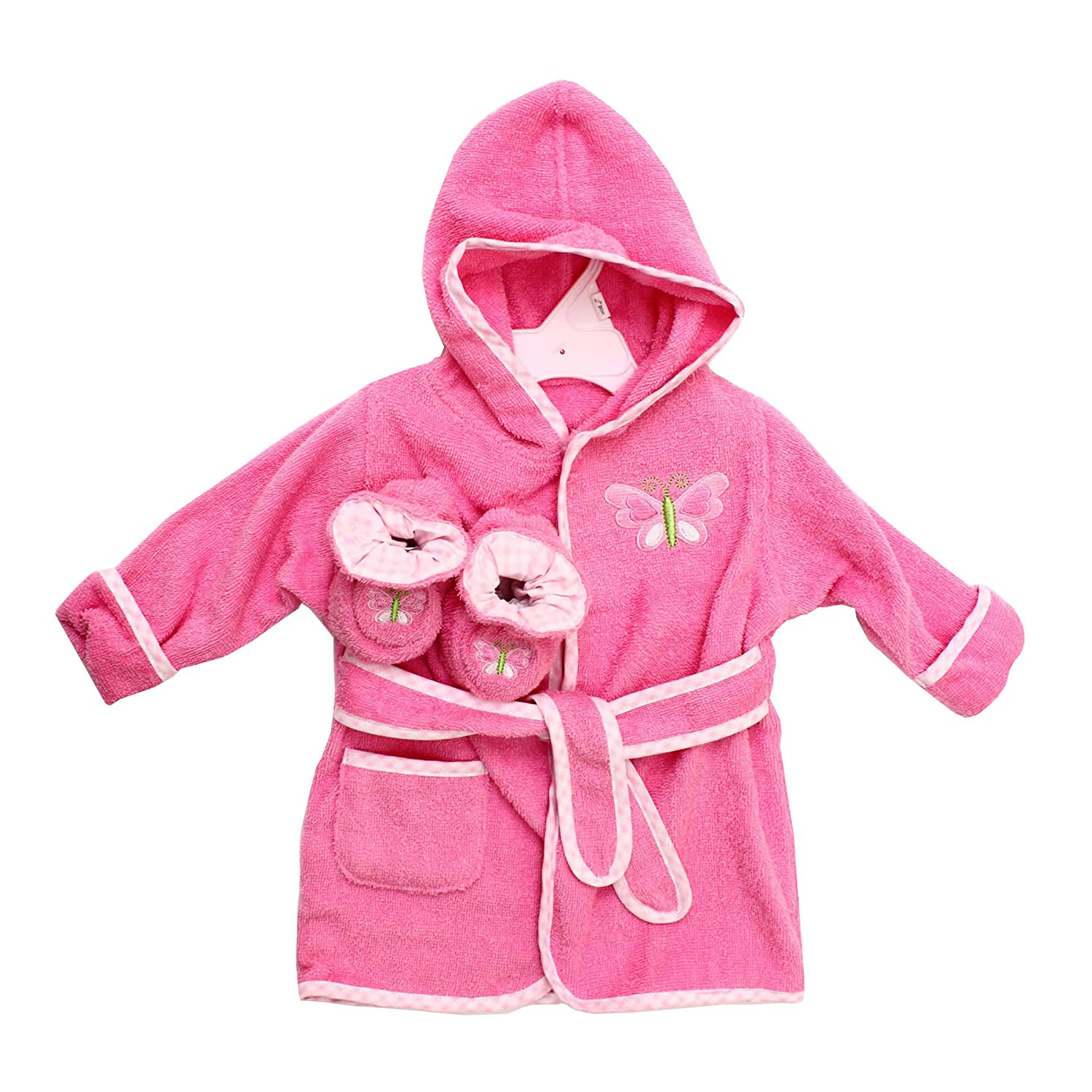 Spasilk 100% Cotton Hooded Terry Bathrobe with Booties — Baby Girl Gifts — Baby Boy Gifts — 0-9 Months — Shower Gift Apparel & Accessories > Clothing > Sleepwear & Loungewear > Robes Kylie Max   