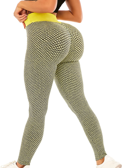 ViCherub Leggings for Women Scrunch Butt Lifting TIK Tok Yoga Pants Peach Lift High Waisted, Workout Tummy Control Tights Apparel & Accessories > Clothing > Activewear ViCherub Yellow Medium 
