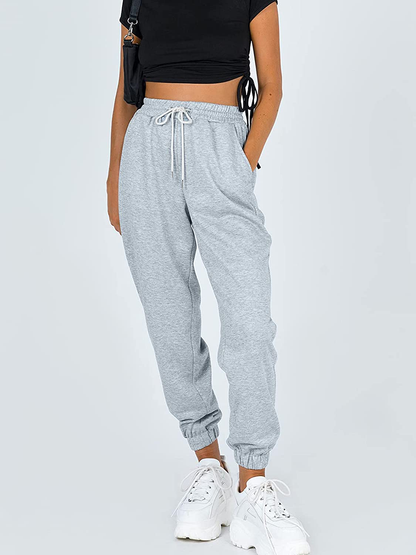 AUTOMET Women'S Cinch Bottom Sweatpants High Waisted Athletic Joggers Lounge Pants with Pockets Apparel & Accessories > Clothing > Activewear Kylie Max   