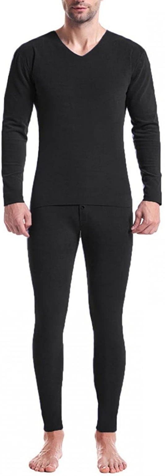 Merthy Thermal Underwear Set for Mens Winter Skiing Cycling Ultra Soft Base Layers Tight Long Johns Top and Bottom Set Apparel & Accessories > Clothing > Underwear & Socks > Shapewear Merthy Black Large 