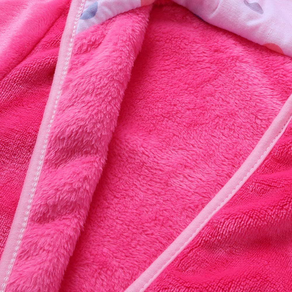 Bowknot Hooded Robe Warm Soft Plush Sleepwear Housecoat Apparel & Accessories > Clothing > Sleepwear & Loungewear > Robes Kylie Max   
