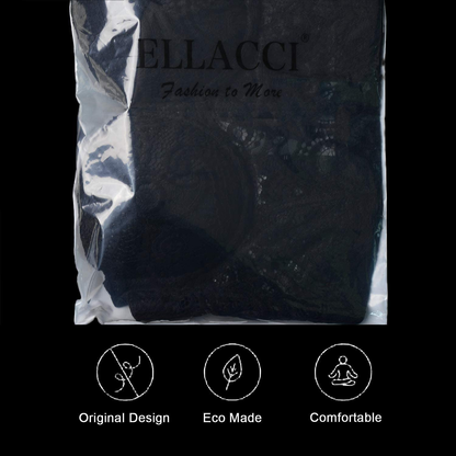 ELLACCI Women'S Paisley Mesh Lace Bustier Crop Top Sexy Corset Top Bra Black Apparel & Accessories > Clothing > Underwear & Socks > Lingerie ELLACCI   