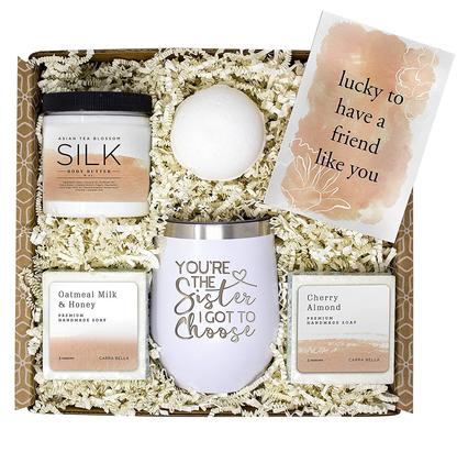 Best Friend Birthday Gifts for Women - Friend Gifts for Women - Fun Bff Gifts for Her Unique Spa Box - Cute Bday Basket for Female Bestie - Long Distance Friendship Gifts for Woman Bestfriend Birthday Arts & Entertainment > Party & Celebration > Gift Giving Sodilly   