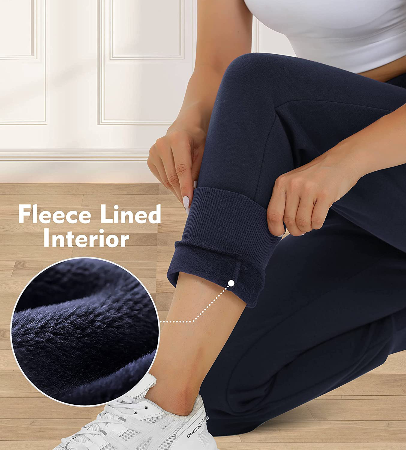 Heathyoga Fleece Lined Joggers for Women Thermal Sweatpants for Women Joggers with Pockets Workout Pants Running Pants Apparel & Accessories > Clothing > Activewear Kylie Max   
