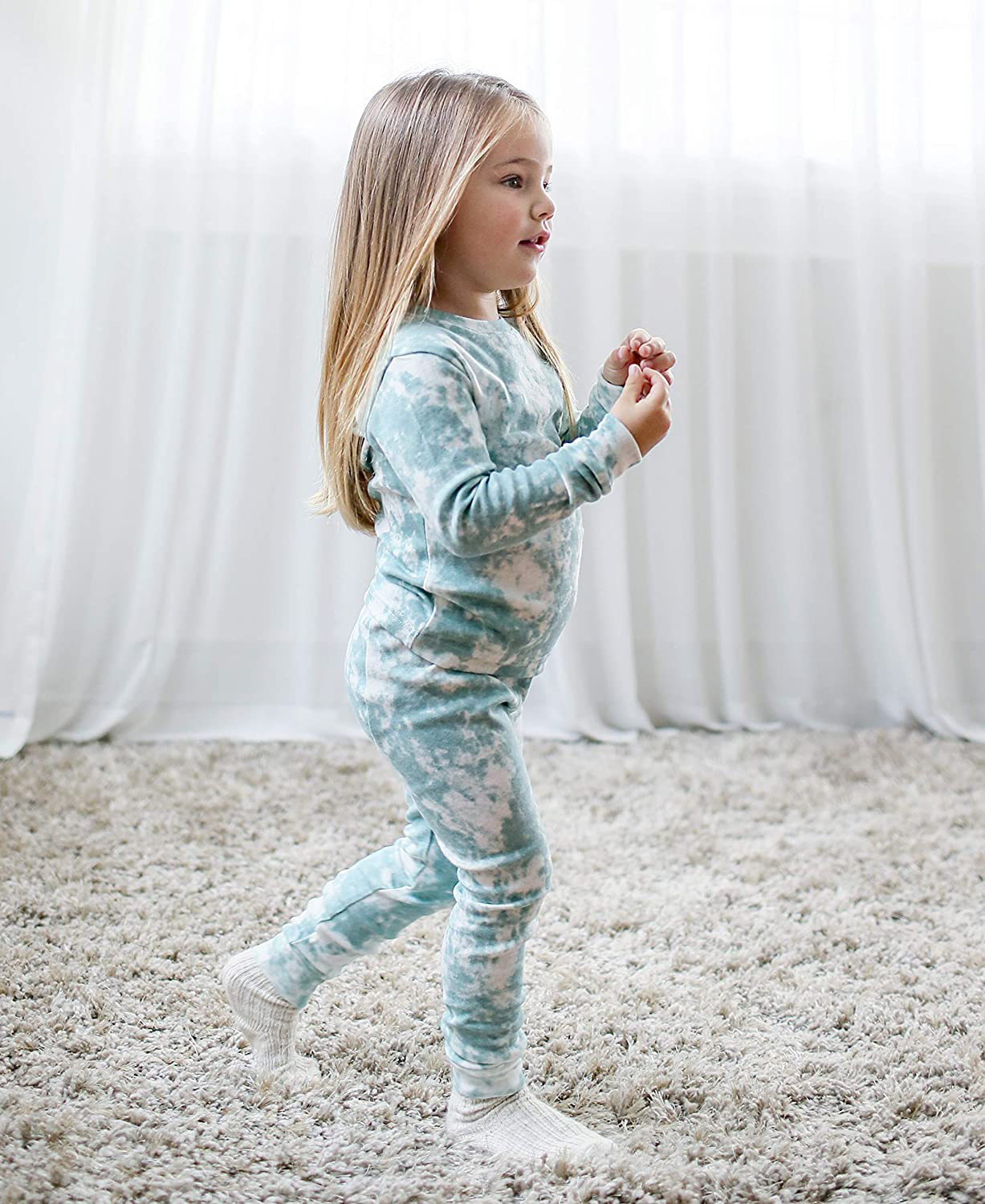 VAENAIT BABY 12M-12 Toddler Kids Boys Girls 100% Cotton Marbling Sung Fit Sleepwear Pajamas 2Pcs Pjs Set Apparel & Accessories > Clothing > Sleepwear & Loungewear > Pajamas Kylie Max   