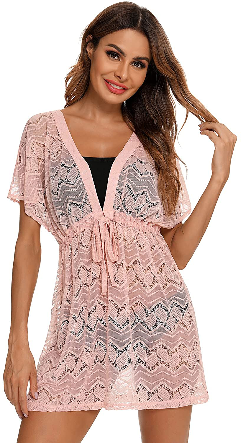 EISHOPEER Women'S Bathing Suit Cover Ups Sexy Swimwear Lace Beach Bikini Cover-Ups Apparel & Accessories > Clothing > Swimwear Kylie Max   