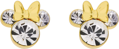 Disney Minnie Mouse Birthstone Jewelry, Silver Plated Crystal Stud Earrings for Women and Girls Arts & Entertainment > Party & Celebration > Gift Giving Disney April-Yellow  