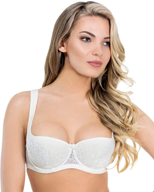 Rosme Womens Balconette Bra, Collection Grand Apparel & Accessories > Clothing > Underwear & Socks > Bras Rosme Ivory 2 32B 