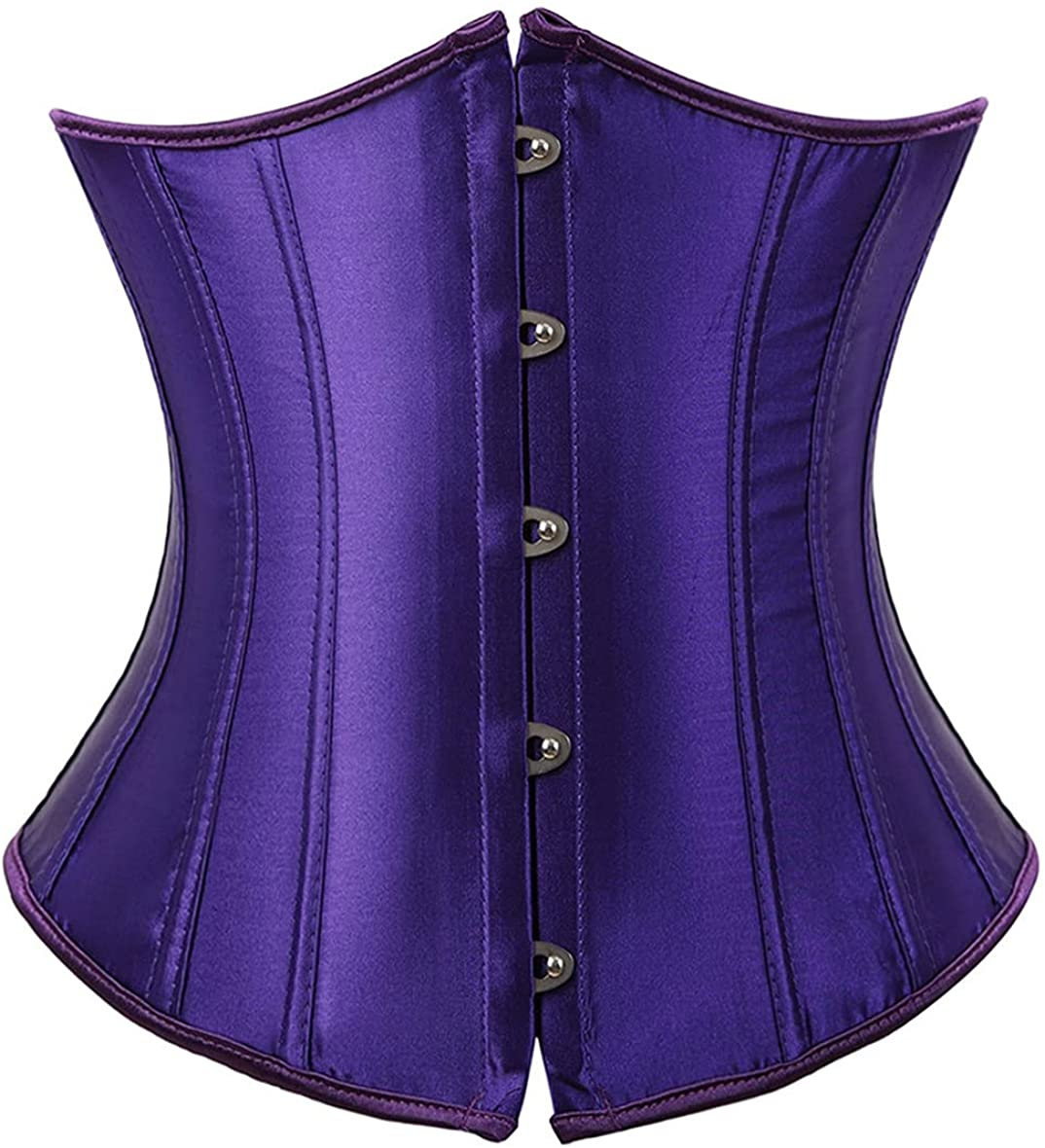 Frawirshau Women'S 9427 Lace up Boned Underbust Waist Trainer Corset Apparel & Accessories > Clothing > Underwear & Socks > Lingerie frawirshau Light Purple-7055 X-Large 