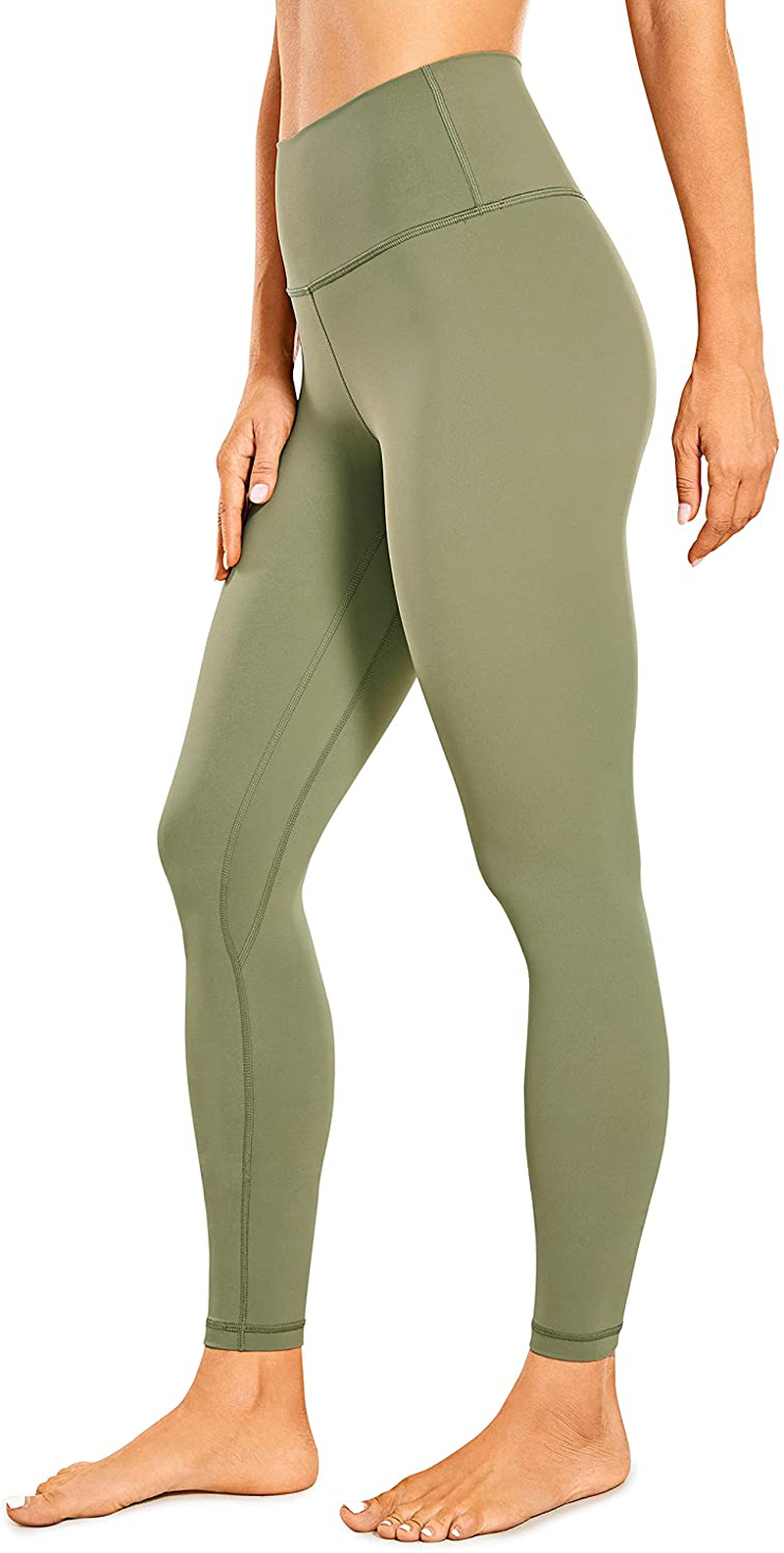 CRZ YOGA Women's Naked Feeling Yoga Pants 25 Inches - 7/8 High Waisted Workout Leggings Apparel & Accessories > Clothing > Activewear CRZ YOGA Moss Green X-Small 