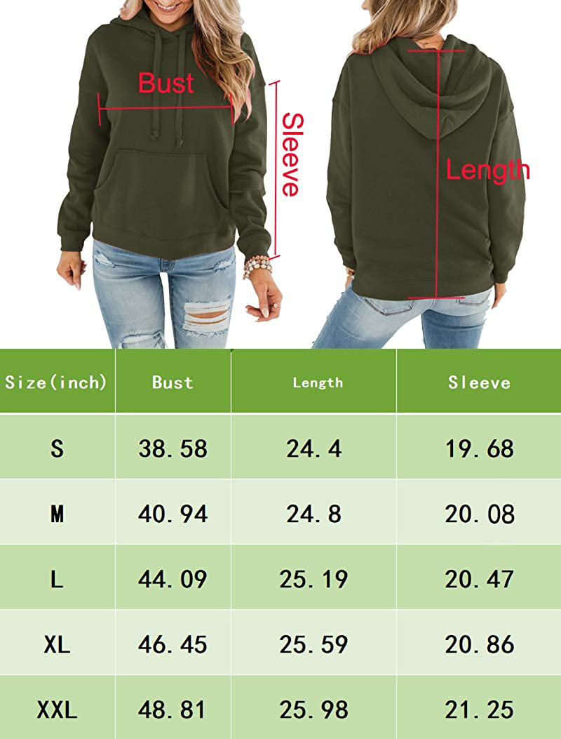 Bingerlily Women'S Casual Hoodies Long Sleeve Solid Lightweight Pullover Tops Loose Sweatshirt with Pocket Apparel & Accessories > Clothing > Activewear Kylie Max   