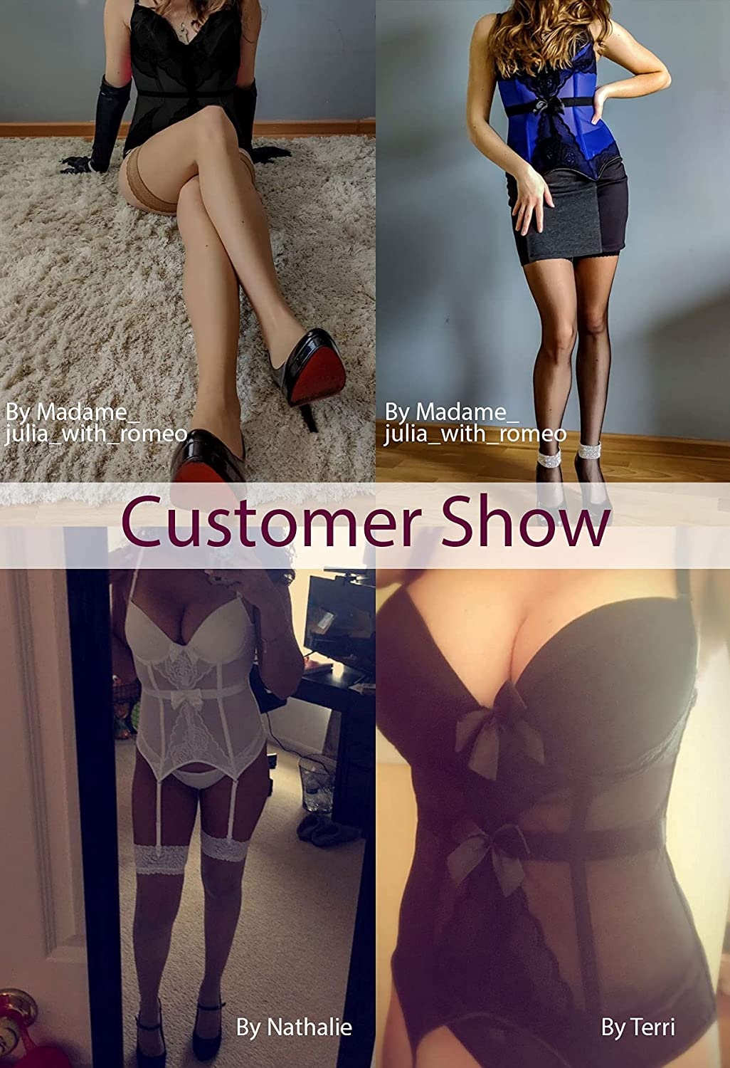 Topmelon Sexy Corset Lingerie for Women Lace Corset Bustier Garter Straps Overbust Corsette Boudoir Outfits Apparel & Accessories > Clothing > Underwear & Socks > Lingerie TOPMELON   