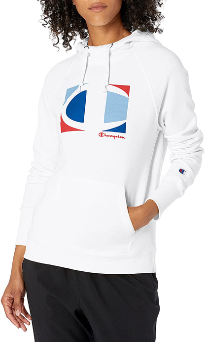 Champion Women'S Powerblend Fleece Hoodie, Big C Graphic Logo Apparel & Accessories > Clothing > Activewear Kylie Max   