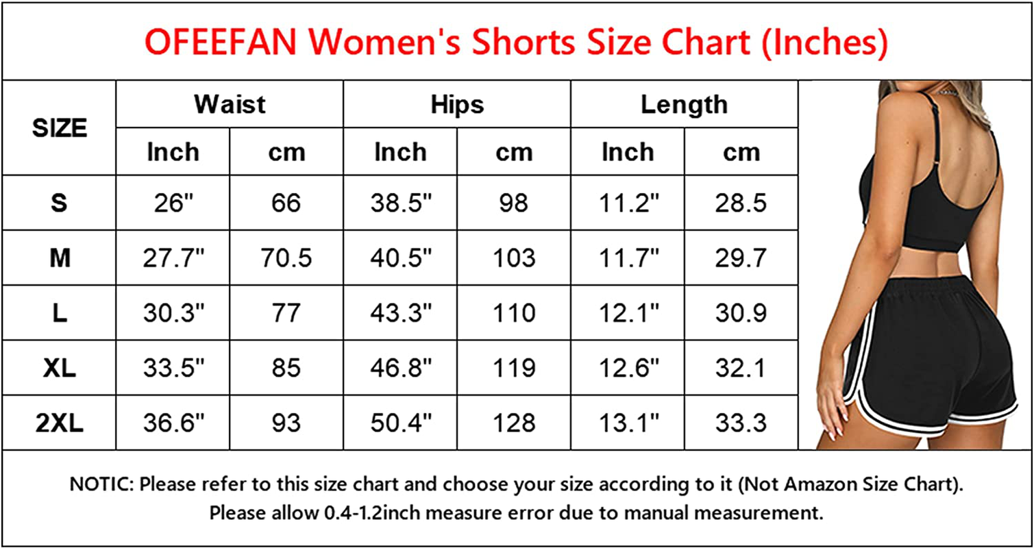 OFEEFAN Womens Athletic Shorts with Pockets Workout Running Summer Lounge Dolphin Shorts Apparel & Accessories > Clothing > Shorts Kylie Max   