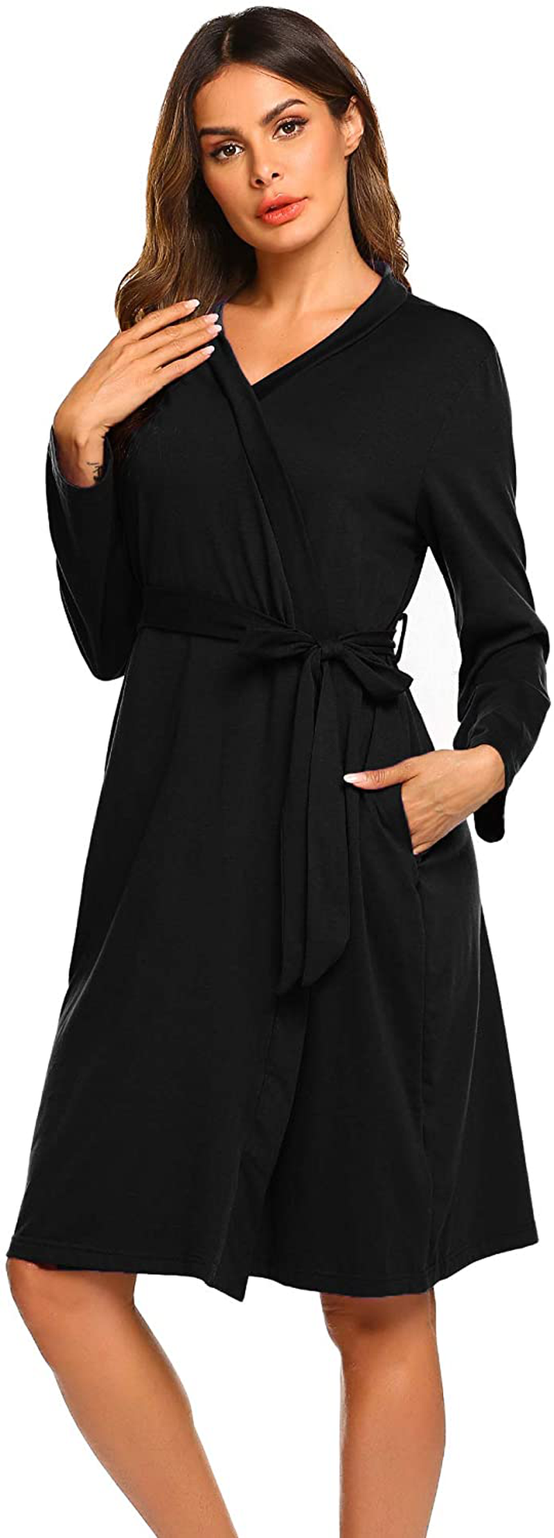 Ekouaer Maternity Robe 3 in 1 Labor Delivery Nursing Gown Hospital Breastfeeding Dress Bathrobes Apparel & Accessories > Clothing > Sleepwear & Loungewear > Robes Kylie Max   