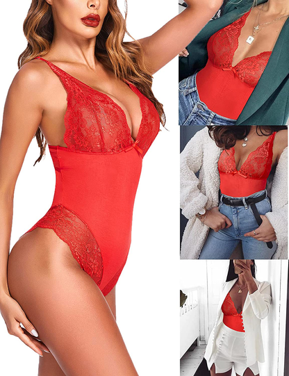 Avidlove Women Lingerie Bodysuit Snap Crotch Teddy One Piece Babydoll Apparel & Accessories > Clothing > Underwear & Socks > Lingerie Avidlove   