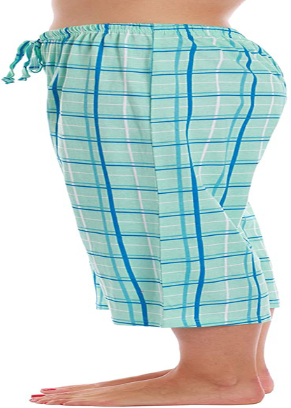 Just Love 100% Cotton Women Pajama Capri Pants Sleepwear Apparel & Accessories > Clothing > Sleepwear & Loungewear > Pajamas Kylie Max   