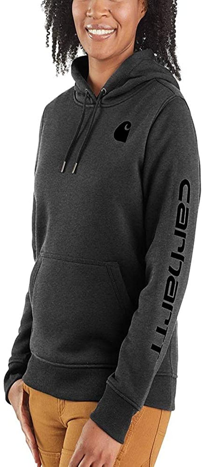 Carhartt Women'S Clarksburg Graphic Sleeve Pullover Sweatshirt (Regular and plus Sizes) Apparel & Accessories > Clothing > Activewear Kylie Max   
