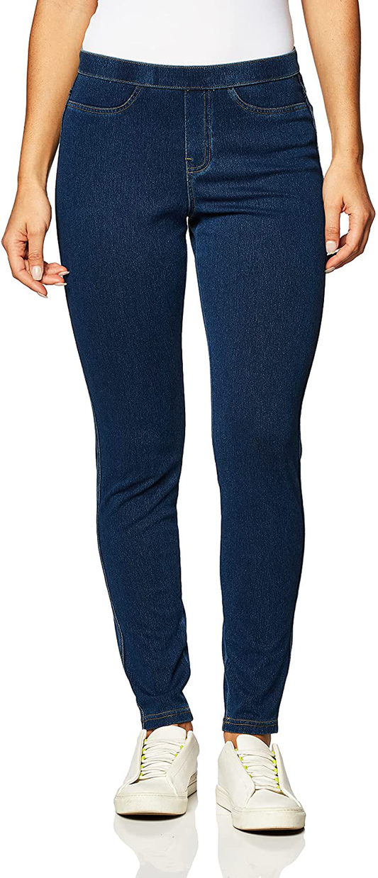 No Nonsense Women's Classic Indigo Denim Jean Leggings Apparel & Accessories > Clothing > Activewear No Nonsense Medium Wash Denim Medium 