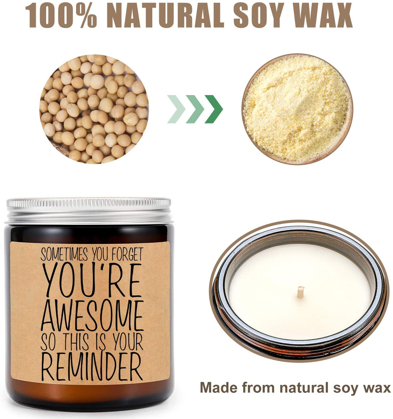 GSPY Scented Candles - Thank You Gifts, Appreciation Gifts, Relaxing Gifts for Women, Gifts for Her - Best Friend, Friends Gifts - Christmas, Birthday Gifts for Mom, Wife, Daughter, Coworker, Nurse Arts & Entertainment > Party & Celebration > Gift Giving GSPY   