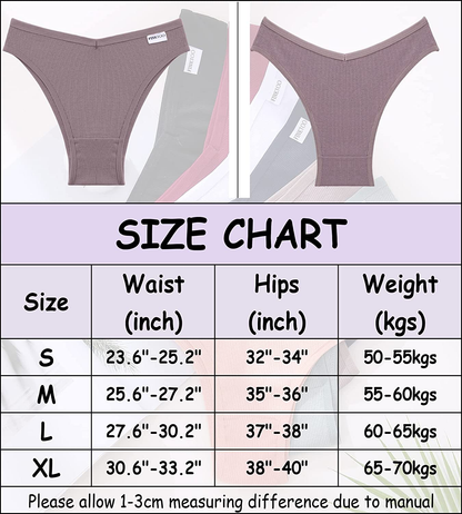 FINETOO 10 Pack Womens Cotton Underwear Sexy Stretch Bikini Panties Low Rise Hipster Ladies Soft V-Waist Cheeky S-XL Apparel & Accessories > Clothing > Underwear & Socks > Underwear KYLIE MAX   