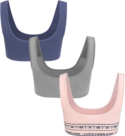 Lucky Brand Women’S Bra – 3 Pack Seamless Comfort Crop Cami Lounge Bralette (S-XL) Apparel & Accessories > Clothing > Underwear & Socks > Bras Kylie Max   