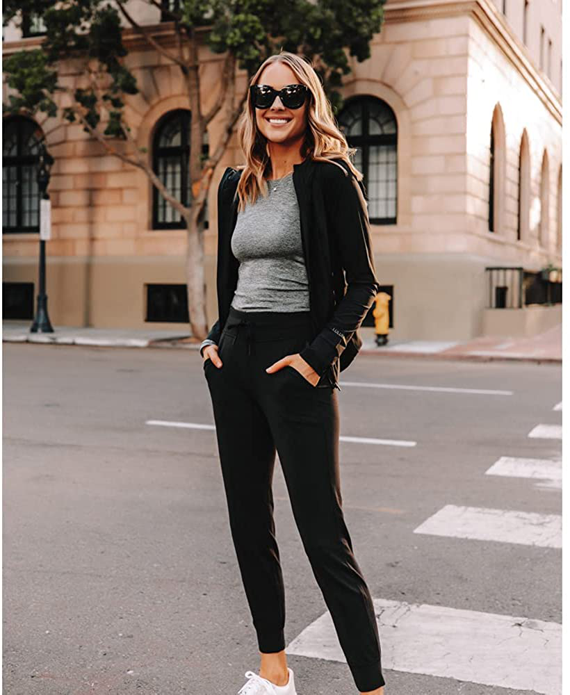 QGGQDD 2 Pack Joggers for Women - Sweatpants with Pockets Yoga Lounge Black Workout Pants Apparel & Accessories > Clothing > Activewear Kylie Max   