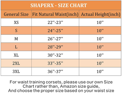 SHAPERX Women'S 26 Steel Boned Corset Short Torso Heavy Duty Waist Training Corsets Apparel & Accessories > Clothing > Underwear & Socks > Lingerie SHAPERX   