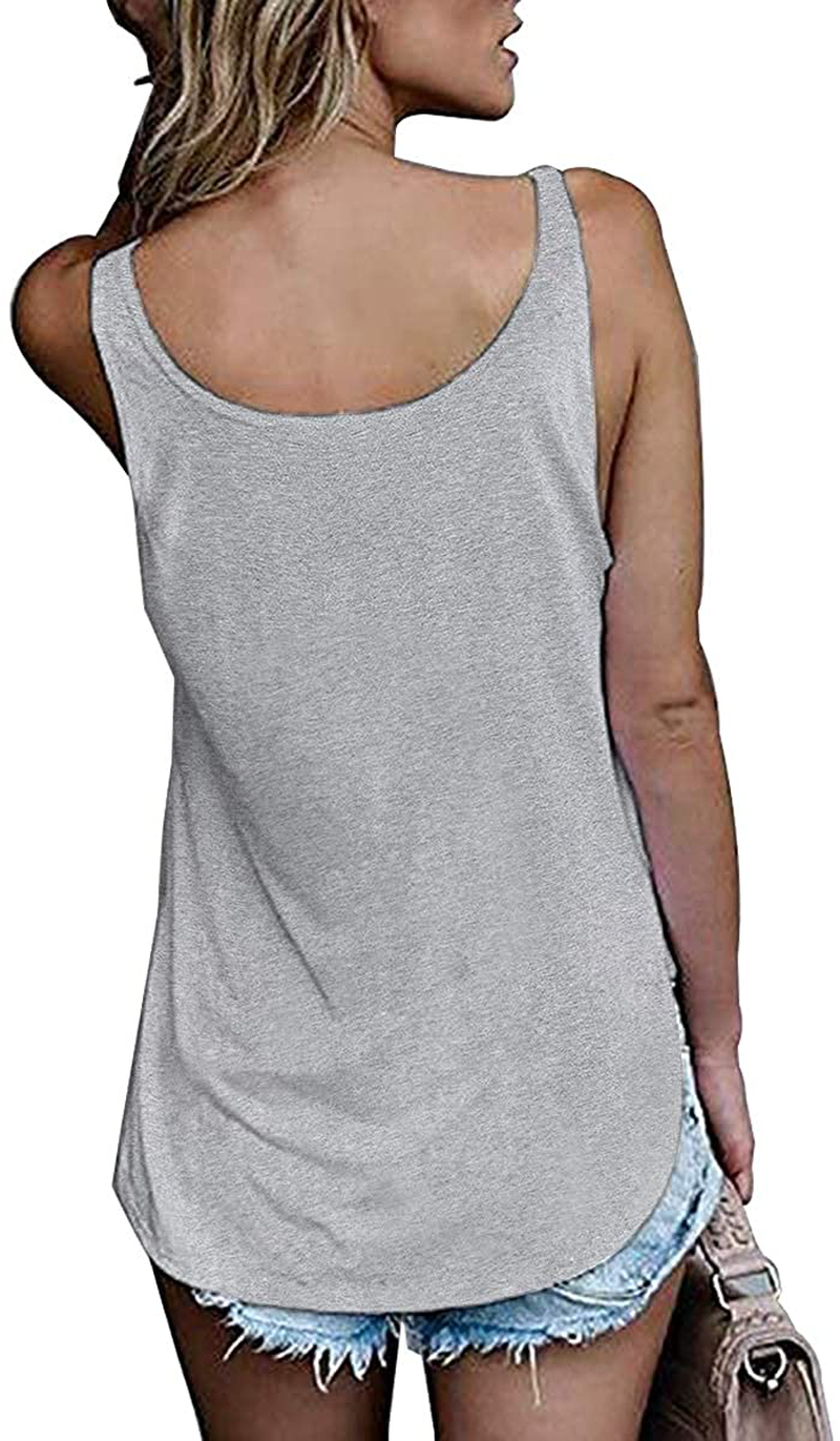 OMSJ Women Shirts Sleeveless Summer Tunic Loose Fit Tank Tops Apparel & Accessories > Clothing > Activewear Kylie Max   