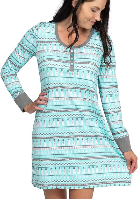 Lazy One Scoop-Neck Sleep Shirt, Nightshirts for Women, Animal-Themed Designs Apparel & Accessories > Clothing > Sleepwear & Loungewear > Nightgowns Kylie Max   