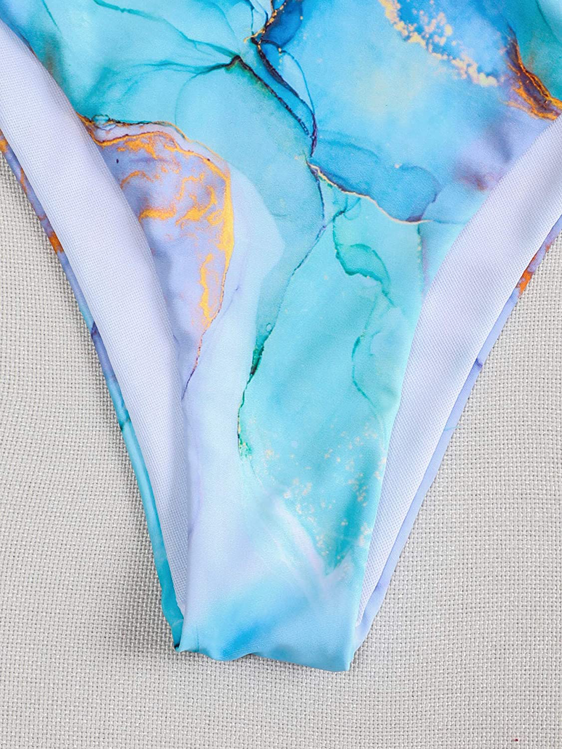 SOLY HUX Women'S 3 Piece Tie Dye Bikini Set Swimsuit with Sarongs Cover Ups Beach Skirt Bathing Suit Apparel & Accessories > Clothing > Swimwear Kylie Max   
