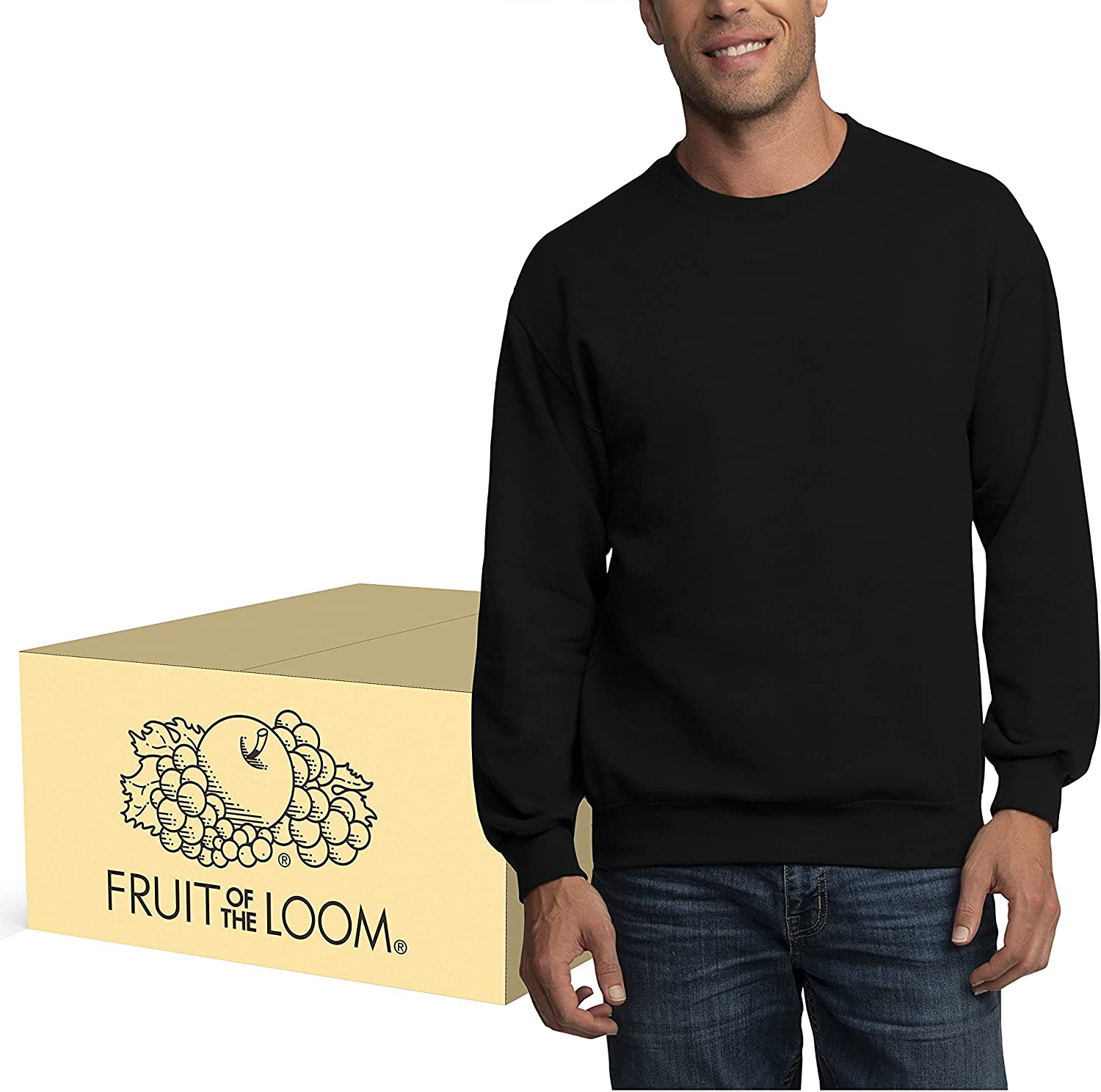 Fruit of the Loom Men'S Eversoft Fleece Sweatshirts & Hoodies Apparel & Accessories > Clothing > Activewear Kylie Max   