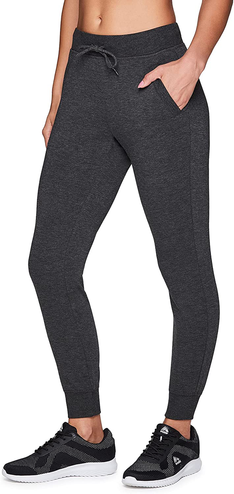 RBX Active Women'S Athletic Super Soft Lightweight Cuffed Tapered Jogger Sweatpants with Pockets Apparel & Accessories > Clothing > Activewear Kylie Max   