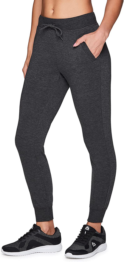 RBX Active Women'S Athletic Super Soft Lightweight Cuffed Tapered Jogger Sweatpants with Pockets Apparel & Accessories > Clothing > Activewear Kylie Max   