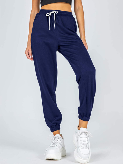 Ezymall Womens Sweatpants Comfy High Waisted Workout Athletic Lounge Joggers Pants with Pockets Apparel & Accessories > Clothing > Activewear Kylie Max   