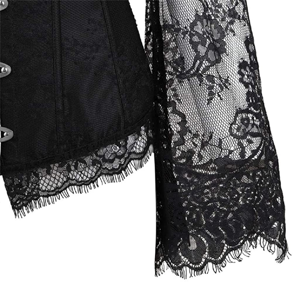 Corsets for Women Overbust Bustier Top Gothic Punk Sexy Shoulder Straps plus Size Apparel & Accessories > Clothing > Underwear & Socks > Lingerie SHYMMUO   