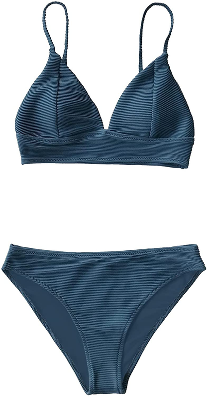 CUPSHE Women's Bikini Triangle Sexy Solid Two Piece Bathing Suit Apparel & Accessories > Clothing > Swimwear CUPSHE   