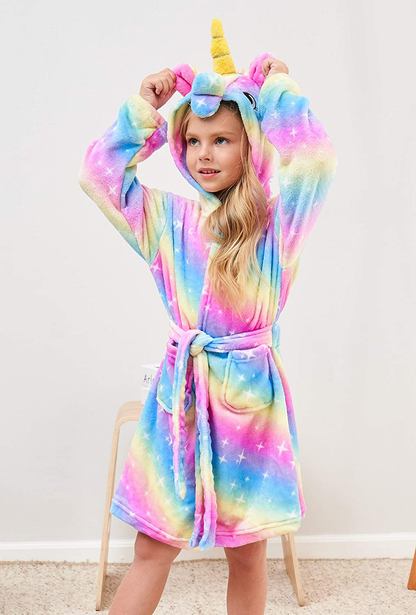 CHETOSHO Soft Hooded Robe with Matching Slippers for Girls Apparel & Accessories > Clothing > Sleepwear & Loungewear > Robes Kylie Max   