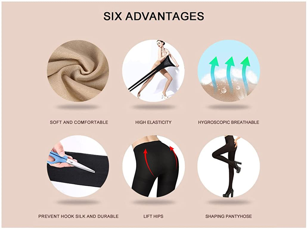 Women Tight,Ladies Tights,Womens Opaque Pantyhose Lady Black Leggings Apparel & Accessories > Clothing > Underwear & Socks > Shapewear KalaBear   
