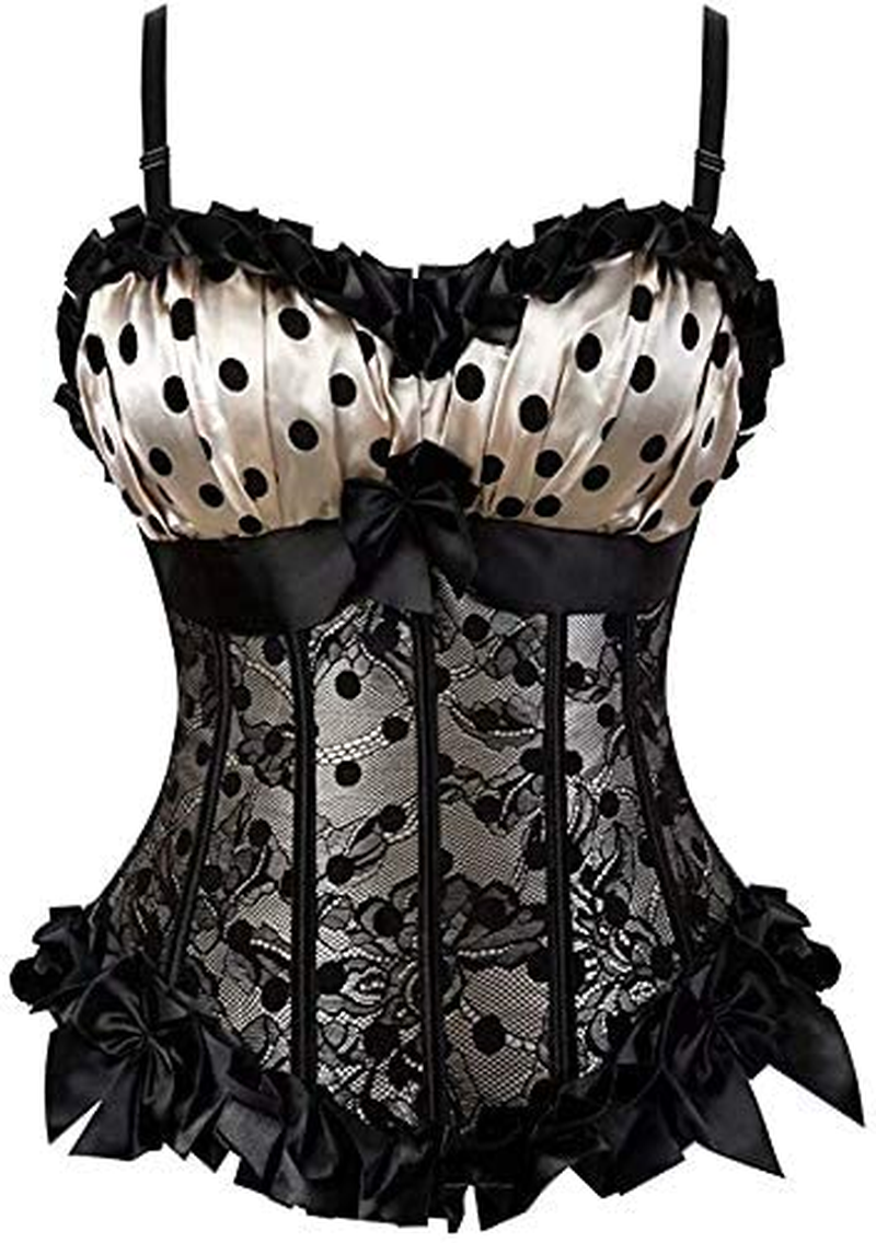 Blidece Women'S Sexy Boned Lace up Push up Shapewear Top Overbust Corset Bustier Apparel & Accessories > Clothing > Underwear & Socks > Lingerie Blidece Khaki 3 3X-Large 