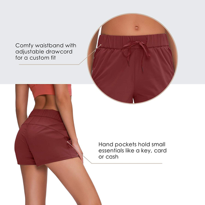 Willit Women'S Yoga Lounge Shorts Hiking Active Running Workout Shorts Comfy Travel Casual Shorts with Pockets 2.5" Apparel & Accessories > Clothing > Shorts Kylie Max   