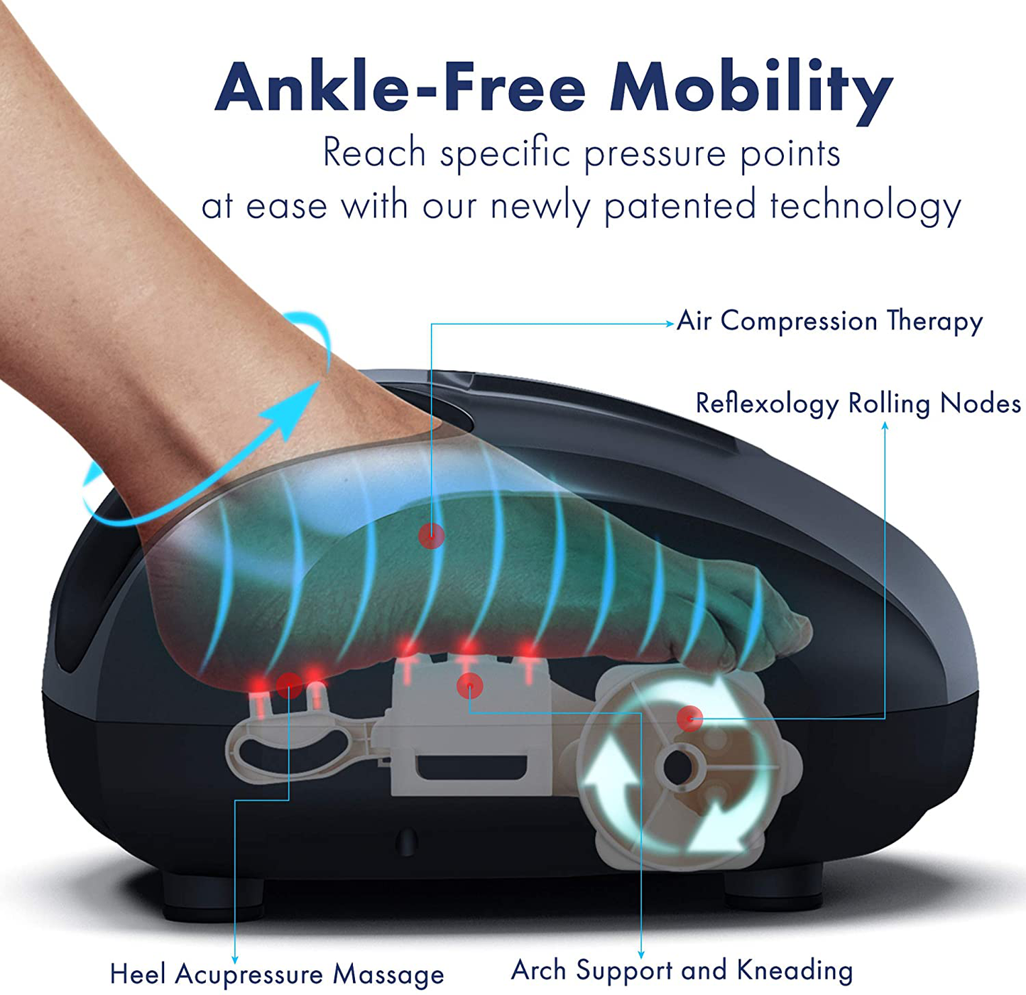Miko Shiatsu Foot Massager Machine With Deep-Kneading, Compression, Heat and Multi-Level Settings for Plantar Fasciitis, Neuropathy, and Diabetics, Up to Size 13 Arts & Entertainment > Party & Celebration > Gift Giving Miko   