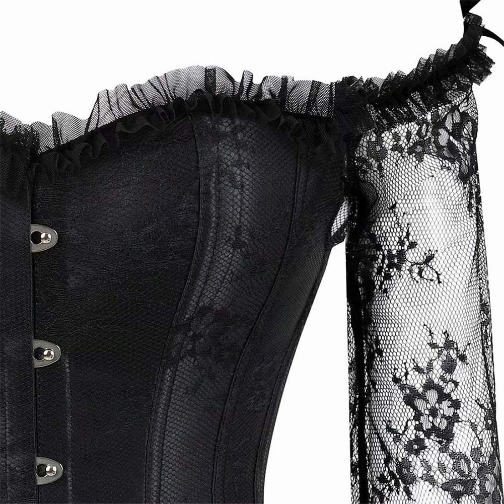 Corsets for Women Overbust Bustier Top Gothic Punk Sexy Shoulder Straps plus Size Apparel & Accessories > Clothing > Underwear & Socks > Lingerie SHYMMUO   