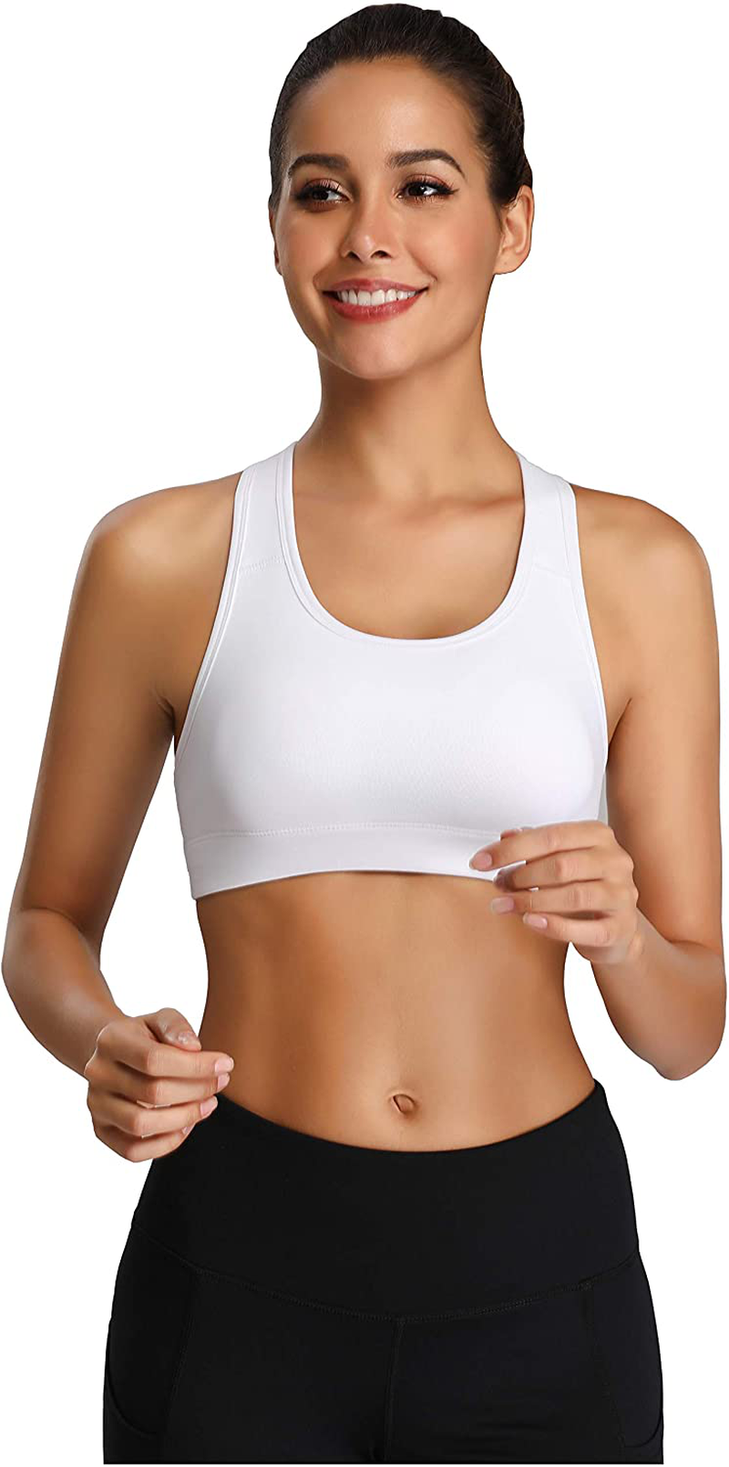Oalka Women'S Racerback Sports Fitness Support Workout Running Bras Apparel & Accessories > Clothing > Underwear & Socks > Bras Kylie Max   