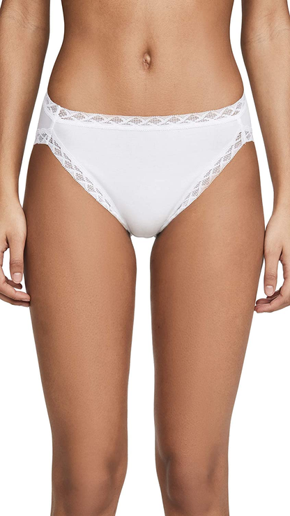 Natori Womens Bliss French Cut Panty Apparel & Accessories > Clothing > Underwear & Socks > Underwear Natori White X-Small 