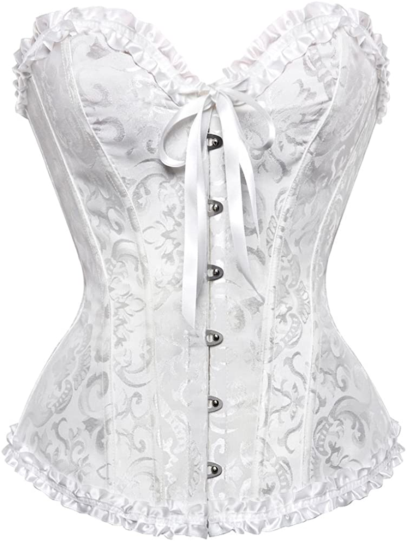 Black Corset Top Waist Trainer Corsets for Women Body Shaper Bustiers Lingerie Renaissance Costume Apparel & Accessories > Clothing > Underwear & Socks > Lingerie CZIFFRA   