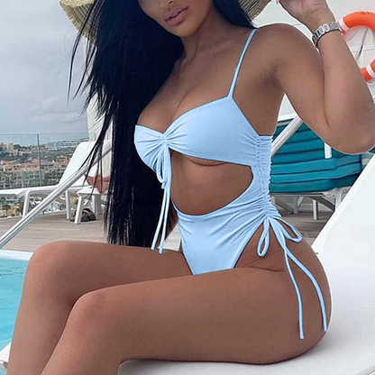 Ioiom Womens Sexy High Waisted One Piece Swimsuit Tummy Control Swimwear Apparel & Accessories > Clothing > Swimwear Kylie Max   