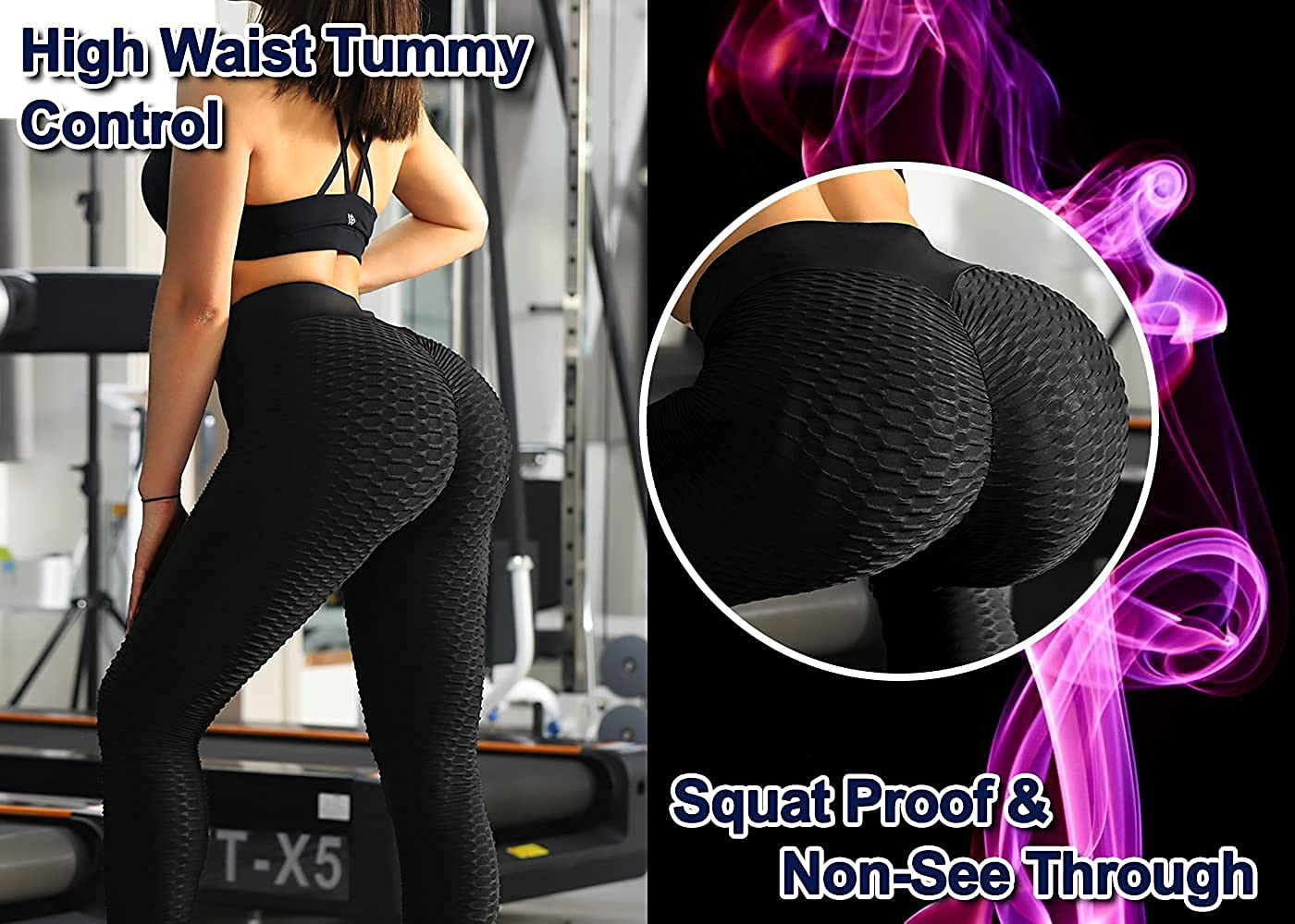 ViCherub Leggings for Women Scrunch Butt Lifting TIK Tok Yoga Pants Peach Lift High Waisted, Workout Tummy Control Tights Apparel & Accessories > Clothing > Activewear ViCherub   