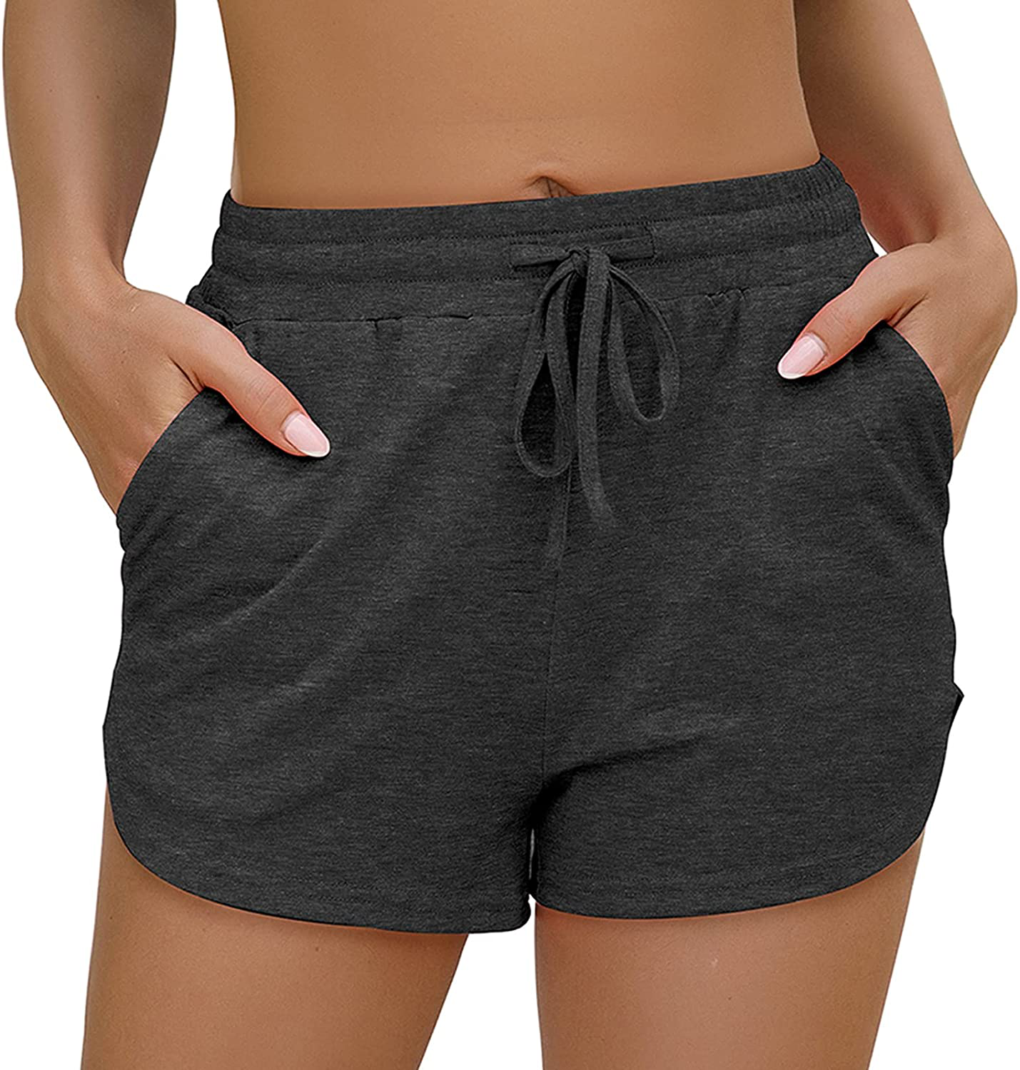 OFEEFAN Womens Athletic Shorts Running Dolphin Shorts with Pockets and Drawstring Apparel & Accessories > Clothing > Shorts Kylie Max   