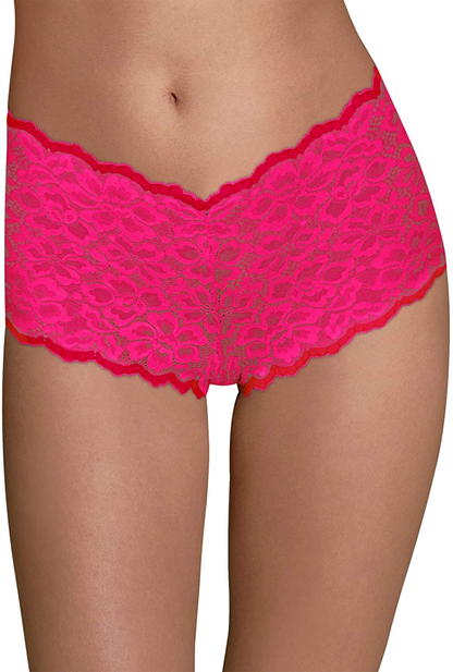 Maidenform Women'S Casual Comfort Cheeky Boyshort Apparel & Accessories > Clothing > Underwear & Socks > Underwear Maidenform Fantastic Fuchsia/Crimson Suns 8 
